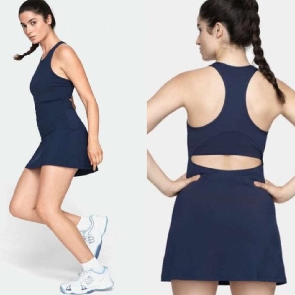 Outdoor Voices Navy Doubles Cutout Dress Size M